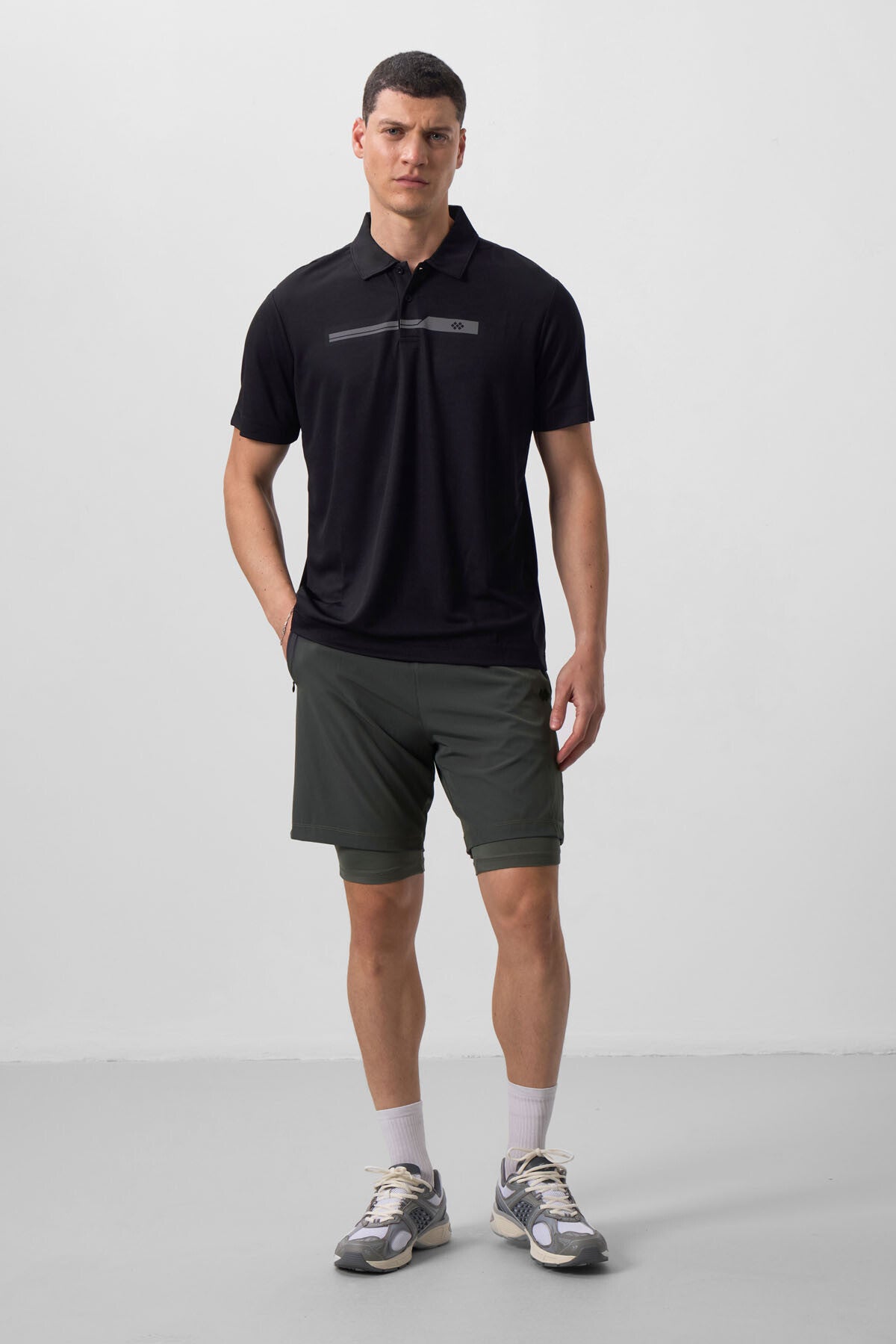 Polyester Thin Soft Standard Fit Men's Lined Shorts - 81287