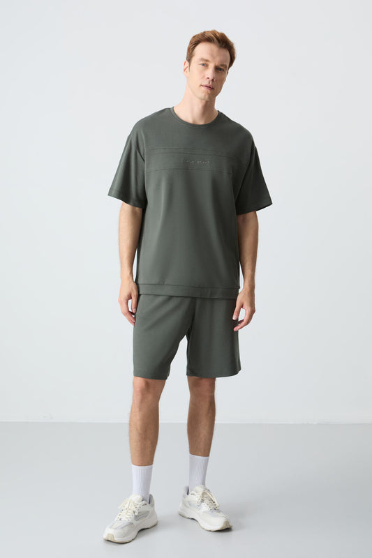 Cotton Thick Soft Textured Oversize Fit Basic Men's Shorts Set - 85257