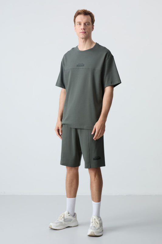 Cotton Thick Soft Textured Oversize Fit Basic Men's Shorts Set - 85259