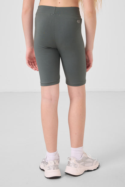 Cotton short skirt with Haki Standard Fit Basic Tights - 75188