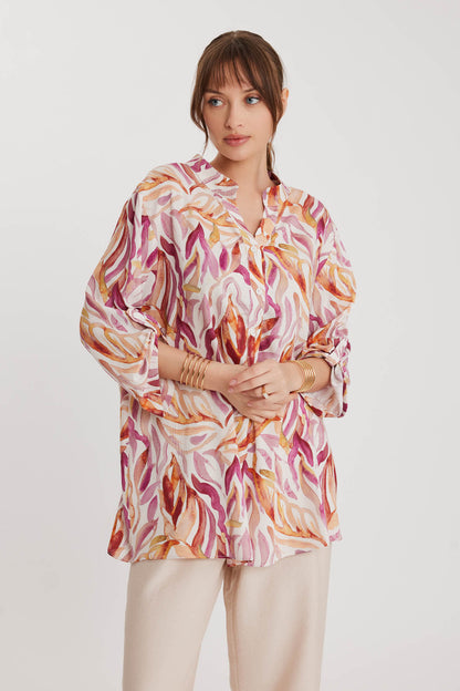 JUDGE COLLAR LOOSE CUT BLOUSE