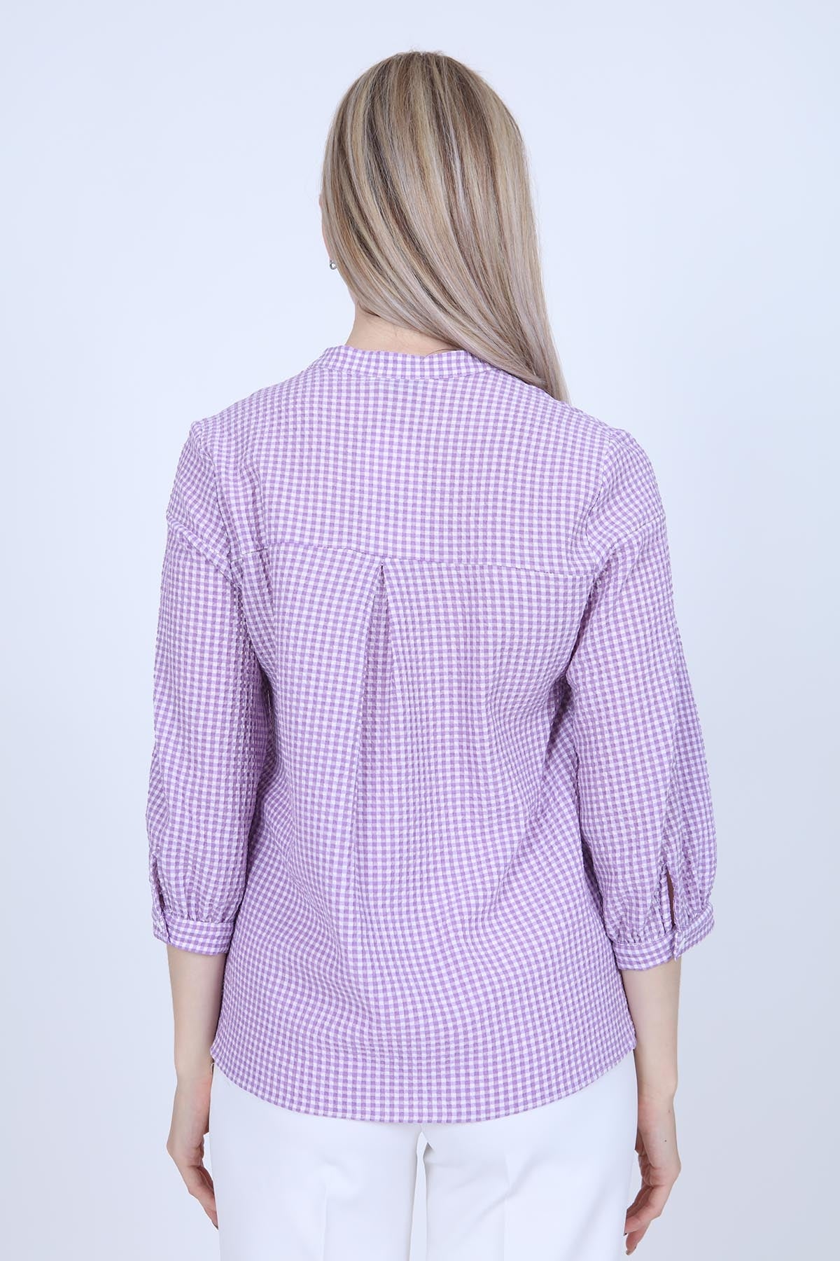 JUDGE COLLAR WITH TROJAN SLEEVE BLOUSE