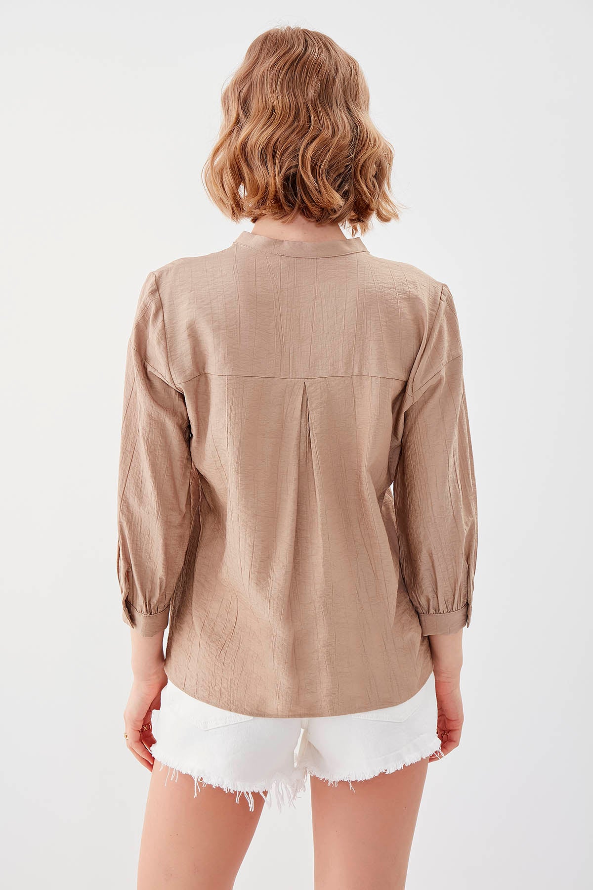 JUDGE COLLAR LONG SLEEVE BLOUSE
