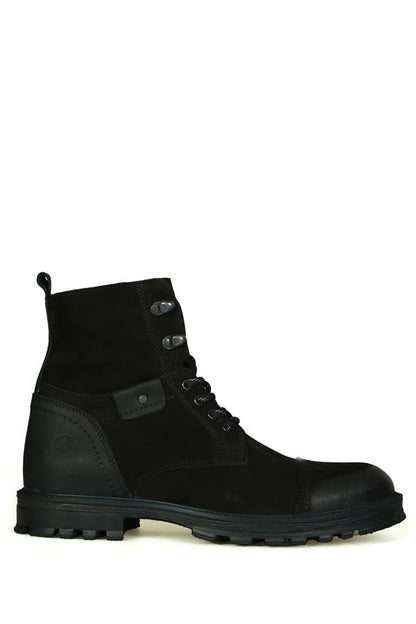 Black Leather Men's Boots