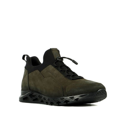 Genuine Leather Black Sneakers