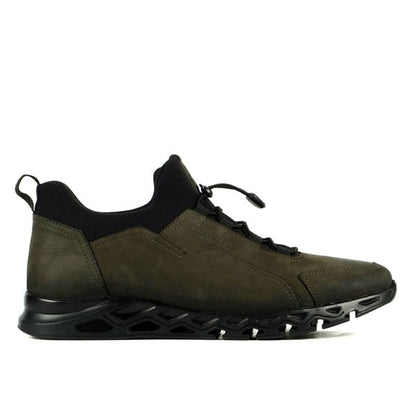 Genuine Leather Black Sneakers