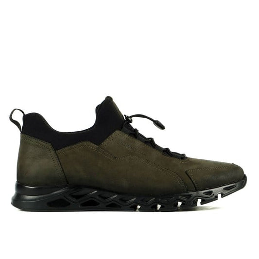 Genuine Leather Black Sneakers
