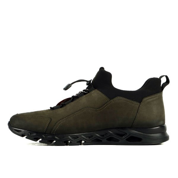 Genuine Leather Black Sneakers