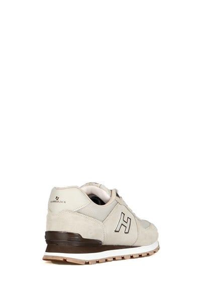 Peru Real Leather Bej Akel Coffee Men's Athletic Shoes