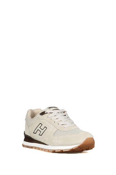 Peru Real Leather Bej Akel Coffee Men's Athletic Shoes
