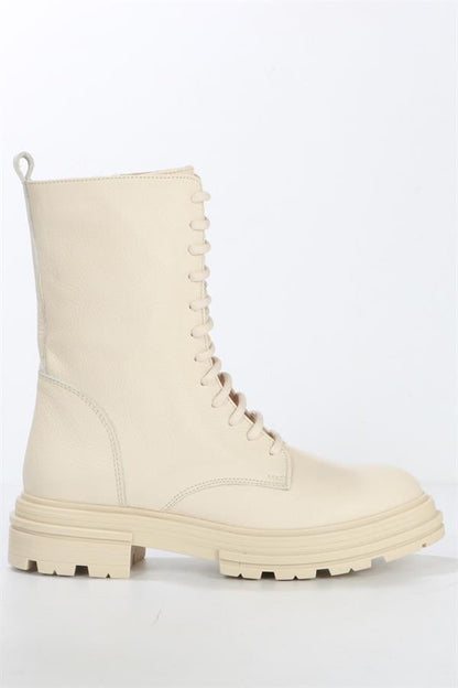 True Leather Beige Outdoor Women's Shoes