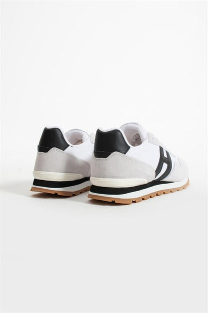 Belarus Genuine Leather White and Black Men's Sports Shoes