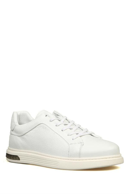 White Men's Genuine Leather Shoes