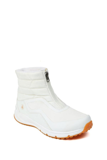 Horizontal Waterproof White Outdoor Women's Boots