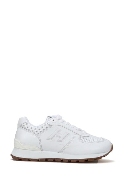 Peruvian Genuine Leather White Crepe Women's Sports Shoes