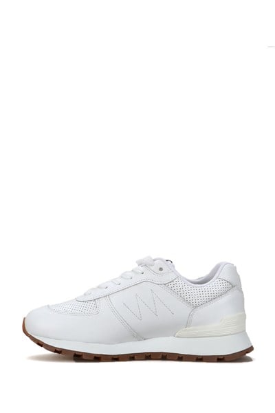Peruvian Genuine Leather White Crepe Women's Sports Shoes