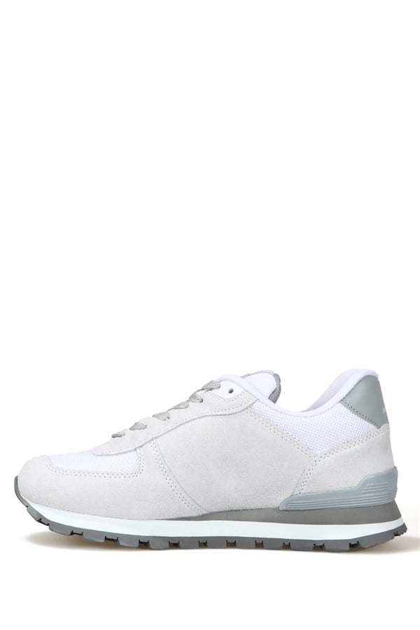 Peruvian True Leather White Purple Sports Shoes For Women