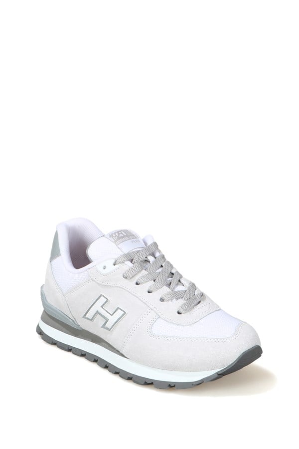 Peruvian True Leather White Purple Sports Shoes For Women