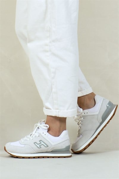 Chile True Leather White Puru Krep Women's Sports Shoes