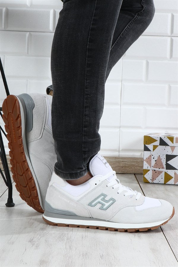 Chile Genuine Leather White Puru Krep Men's Sports Shoes