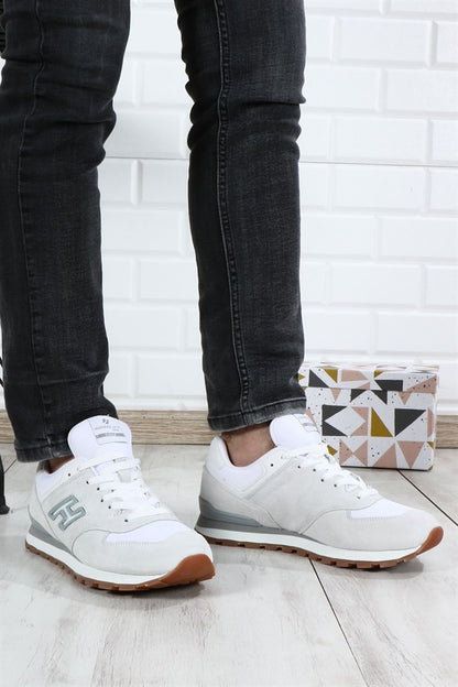 Chile Genuine Leather White Puru Krep Men's Sports Shoes
