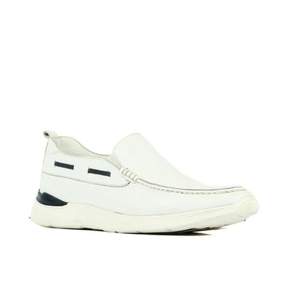 Flam Leather Flam White/Navy Toscana Men's Casual Footwear