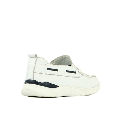 Flam Leather Flam White/Navy Toscana Men's Casual Footwear
