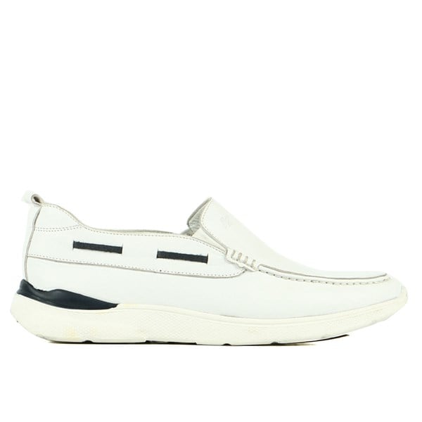 Flam Leather Flam White/Navy Toscana Men's Casual Footwear