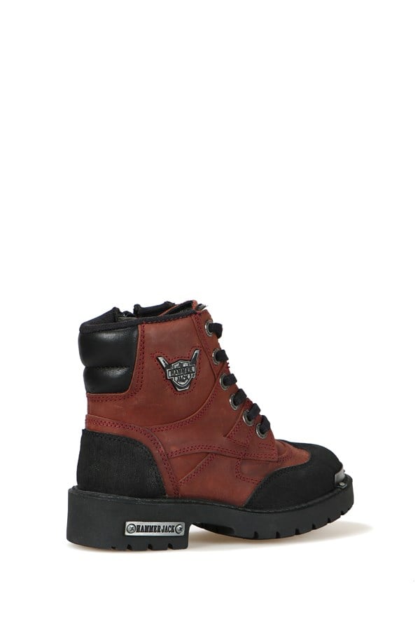 Genuine Leather Children's Maroon Boots