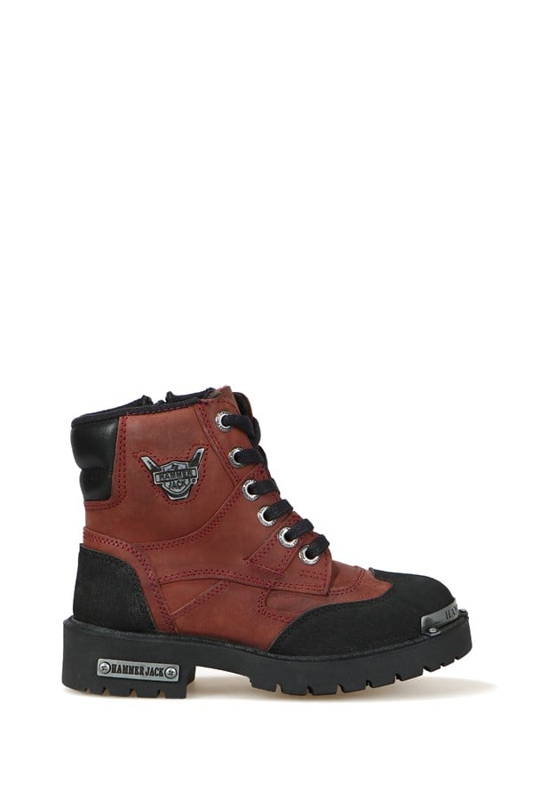 Genuine Leather Children's Maroon Boots