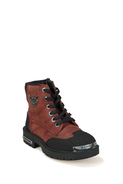Genuine Leather Children's Maroon Boots