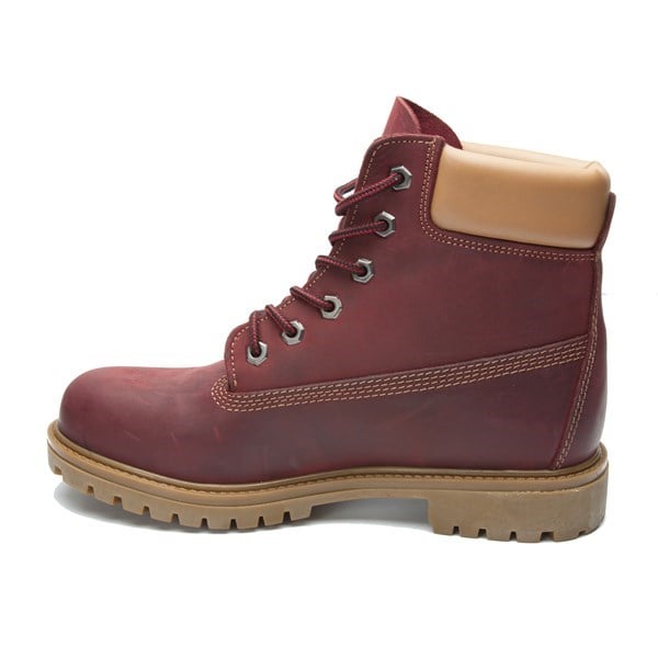 Genuine Leather Maroon Men's Boots