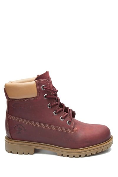 Genuine Leather Maroon Men's Boots