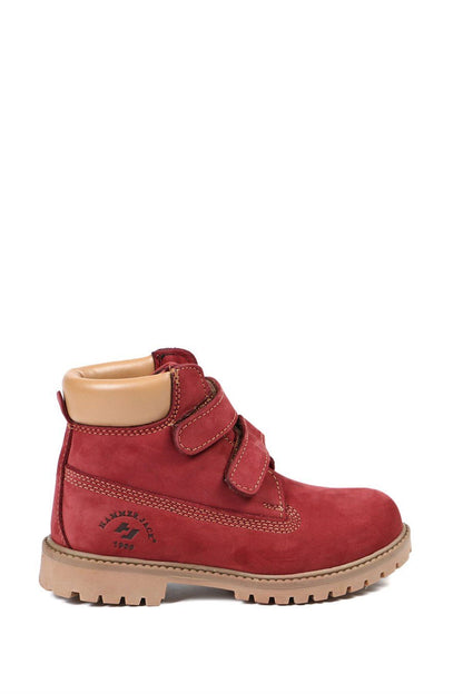 Genuine Leather Maroon Children's Shoes