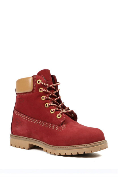 Genuine Leather Maroon Boots