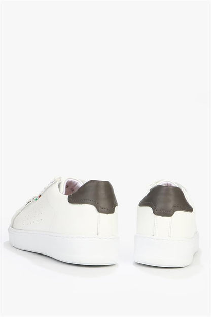 Genuine Leather White Men's Shoes