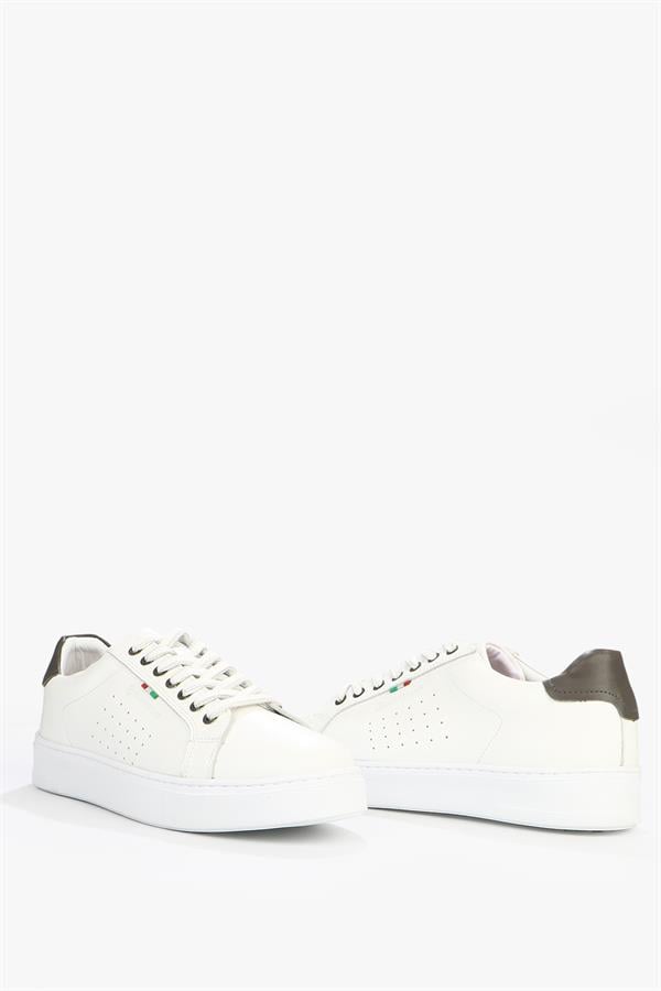 Genuine Leather White Men's Shoes