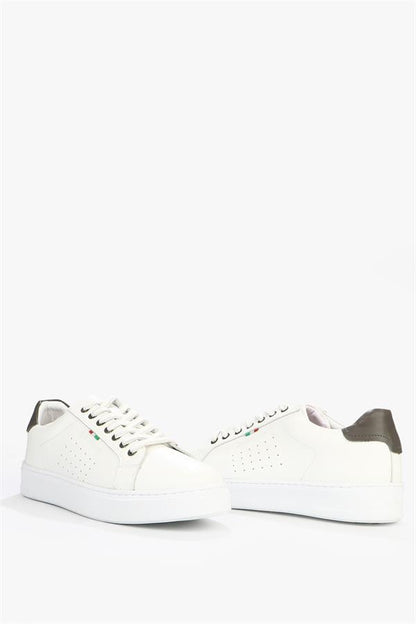 Genuine Leather White Men's Shoes