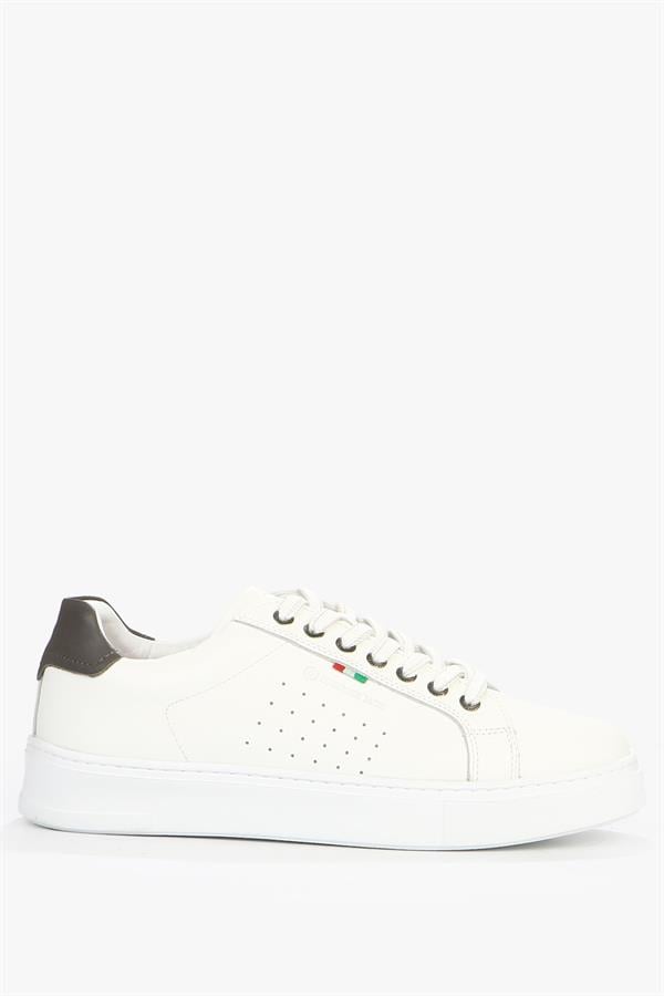 Genuine Leather White Men's Shoes