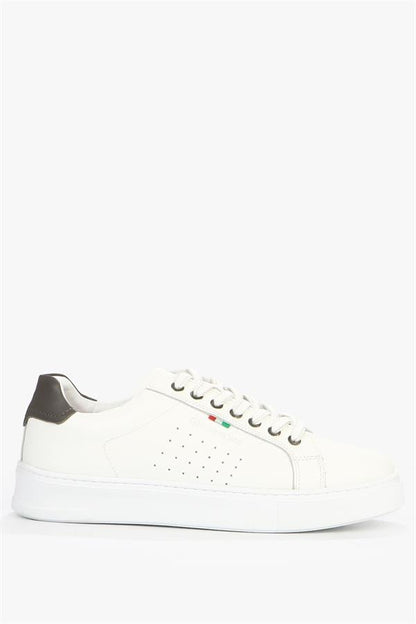 Genuine Leather White Men's Shoes