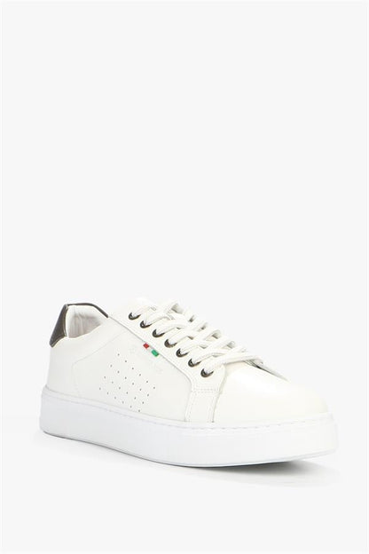 Genuine Leather White Men's Shoes