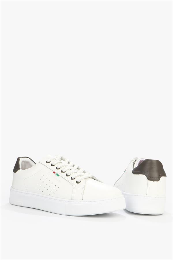 Genuine Leather White Men's Shoes