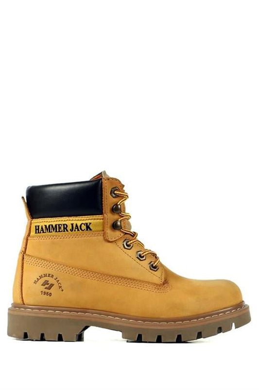 Yellow Genuine Leather Women's Boots