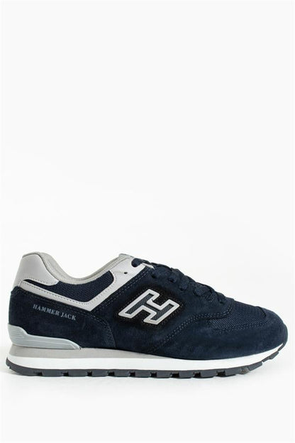 Chile Genuine Leather Navy Grey Men's Sports Shoes
