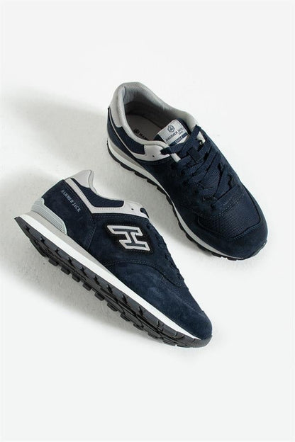 Chile Genuine Leather Navy Grey Men's Sports Shoes