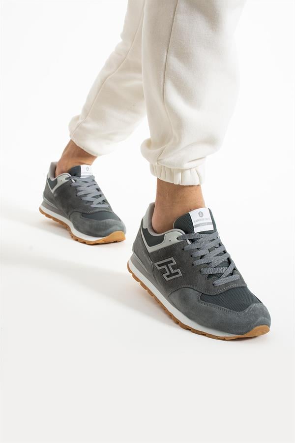 Chile Genuine Leather Meet Grey Crepe Men's Athletic Shoes