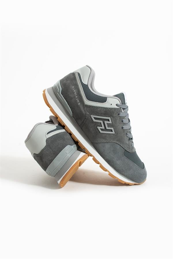 Chile Genuine Leather Meet Grey Crepe Men's Athletic Shoes