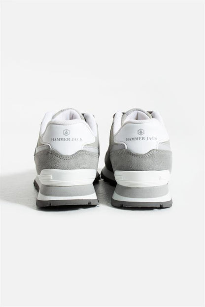 Genuine Leather White Grey Women's Athletic Shoes