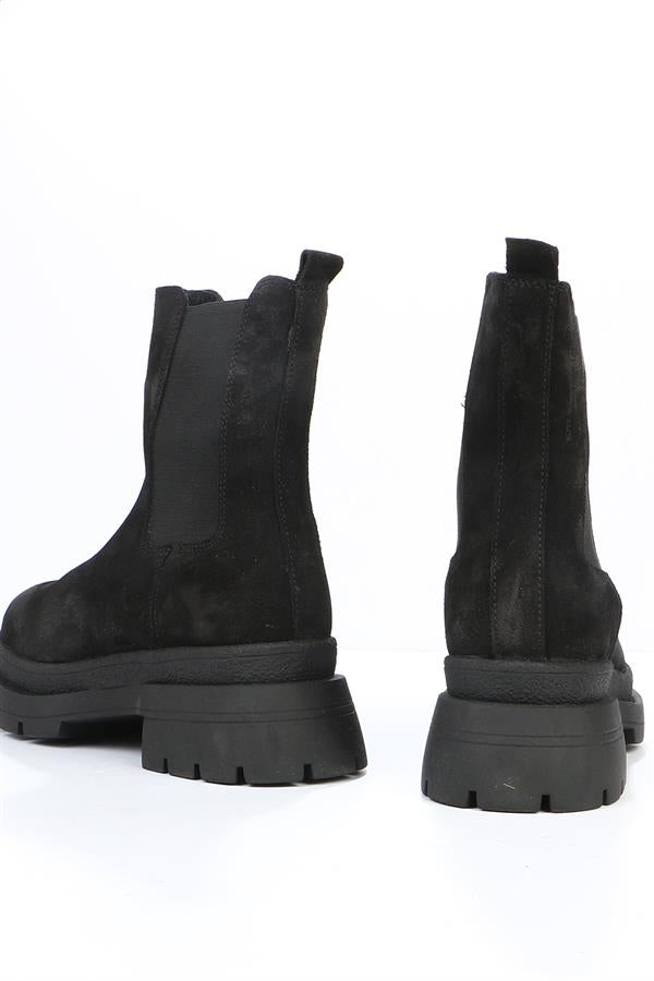 Cristina Black Real Leather Outdoor Women's Boots