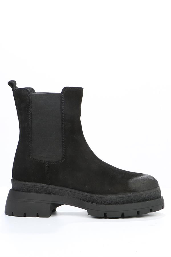 Cristina Black Real Leather Outdoor Women's Boots